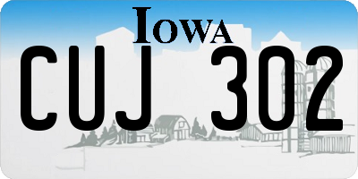 IA license plate CUJ302