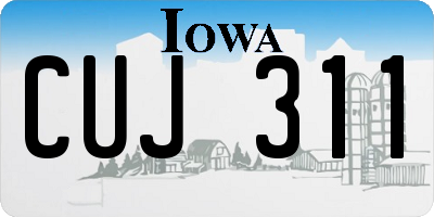 IA license plate CUJ311