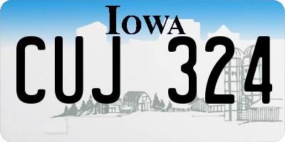 IA license plate CUJ324
