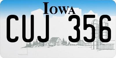 IA license plate CUJ356