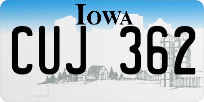 IA license plate CUJ362