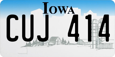IA license plate CUJ414