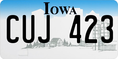 IA license plate CUJ423