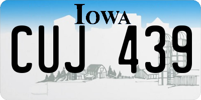 IA license plate CUJ439