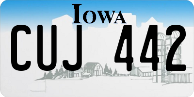 IA license plate CUJ442