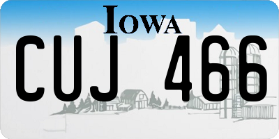 IA license plate CUJ466