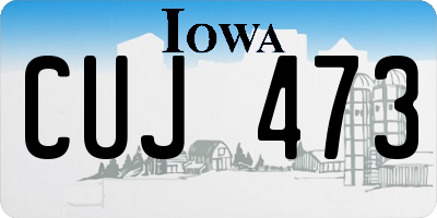 IA license plate CUJ473