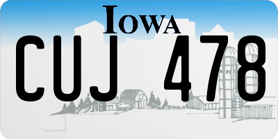 IA license plate CUJ478