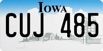 IA license plate CUJ485