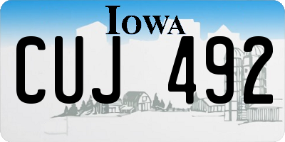IA license plate CUJ492