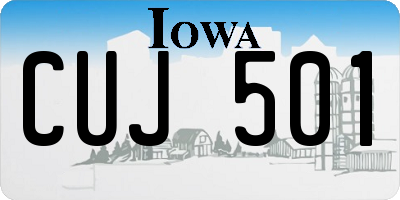 IA license plate CUJ501