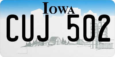 IA license plate CUJ502