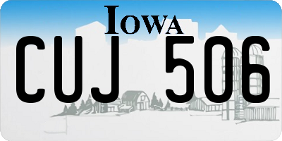 IA license plate CUJ506