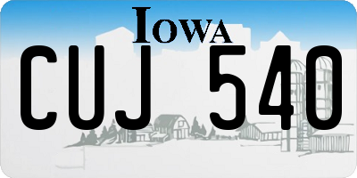 IA license plate CUJ540