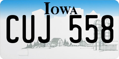 IA license plate CUJ558