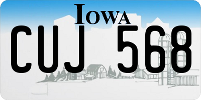 IA license plate CUJ568