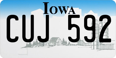 IA license plate CUJ592
