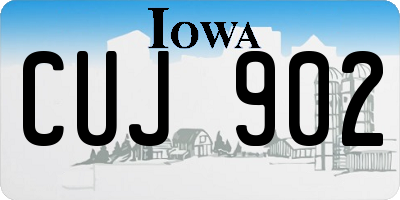IA license plate CUJ902