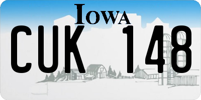 IA license plate CUK148