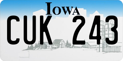 IA license plate CUK243