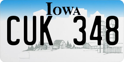 IA license plate CUK348
