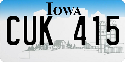 IA license plate CUK415