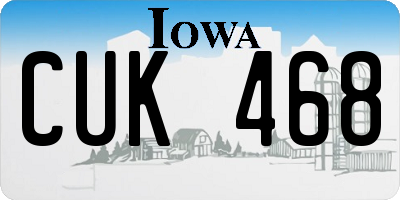 IA license plate CUK468