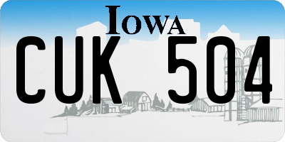 IA license plate CUK504