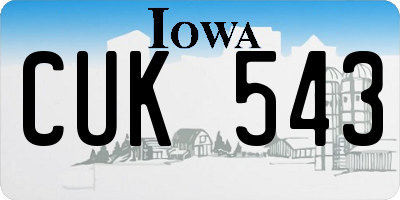 IA license plate CUK543