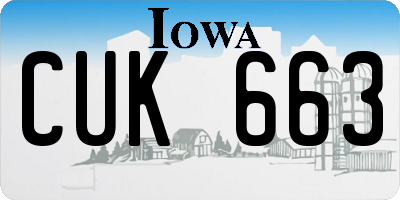 IA license plate CUK663
