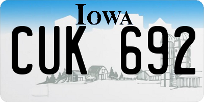 IA license plate CUK692