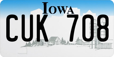 IA license plate CUK708