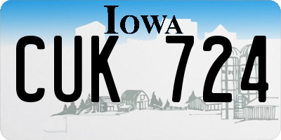 IA license plate CUK724
