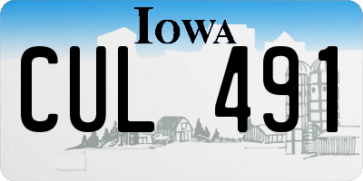 IA license plate CUL491