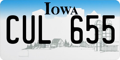 IA license plate CUL655