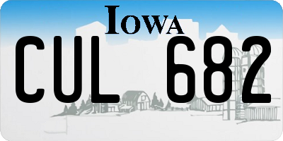 IA license plate CUL682