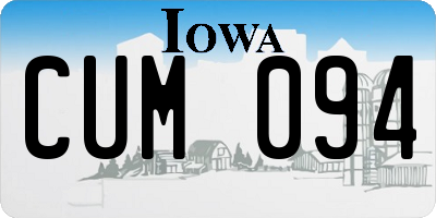 IA license plate CUM094