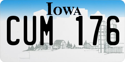 IA license plate CUM176