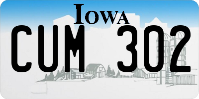 IA license plate CUM302