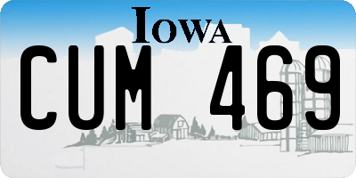 IA license plate CUM469