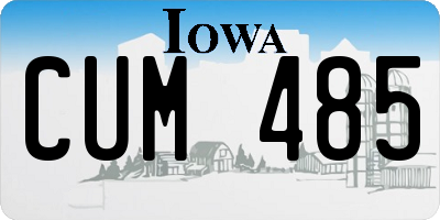 IA license plate CUM485