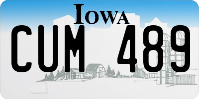 IA license plate CUM489