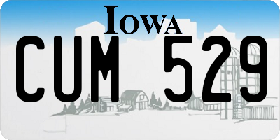 IA license plate CUM529