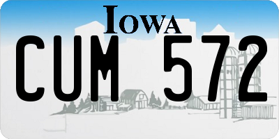 IA license plate CUM572