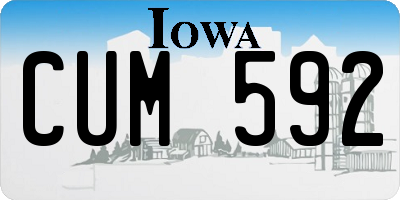 IA license plate CUM592