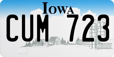 IA license plate CUM723