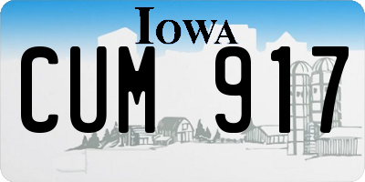 IA license plate CUM917