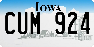 IA license plate CUM924