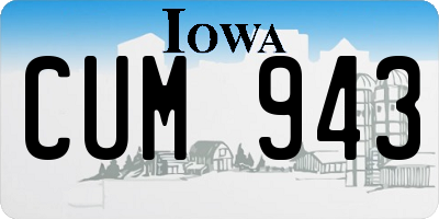 IA license plate CUM943