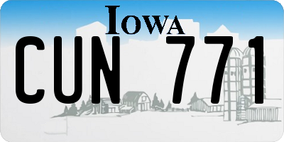 IA license plate CUN771